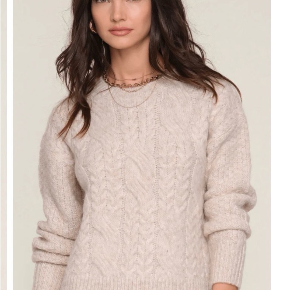Heartloom Cream Cable Knit Sweater